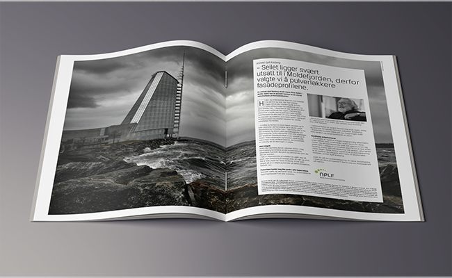 Content marketing mot arkitekter for Norsk pulverlakktekninsk forening